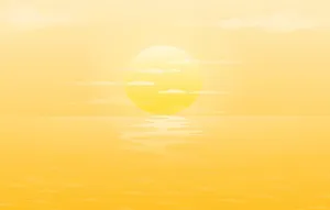 Stunning Yellow Sunset Over The Horizon Wallpaper