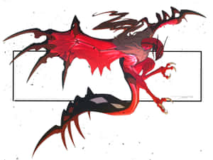 Stunning Yveltal Illustration On White Background Wallpaper