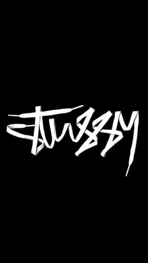 Stussy Logo Black Background Wallpaper