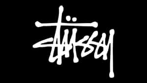 Stussy Logo Black Background Wallpaper