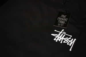 Stussy Logo Black Tshirt Wallpaper