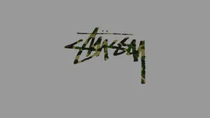 Stussy Logo Camouflage Design Wallpaper