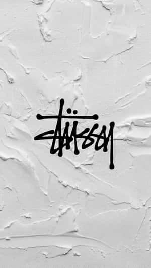 Stussy Logo On Textured Background Wallpaper