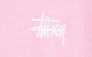 Stussy Logo Pink Fabric Background Wallpaper