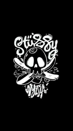 Stussy Skulland Crossbones Graphic Wallpaper