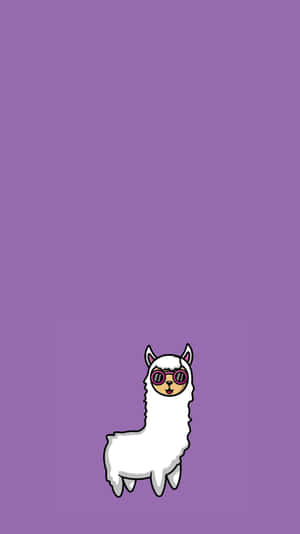 Stylish Alpaca Purple Background Wallpaper