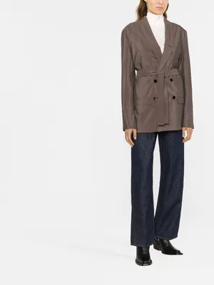 Stylish And Sophisticated Lemaire Belted Jacket Wallpaper