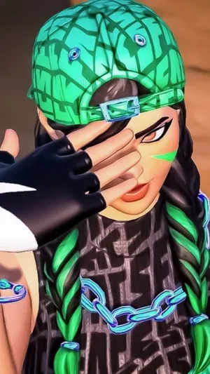 Stylish_ Animated_ Character_ Peace_ Sign Wallpaper