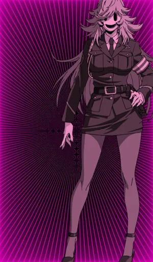 Stylish Anime Character Purple Backdrop Wallpaper