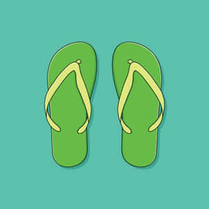 Stylish Beach Sandals By The Seashore Wallpaper