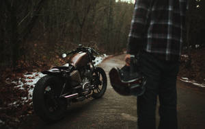 Stylish Bobber Cruiser Motorcycle In High Definition Wallpaper