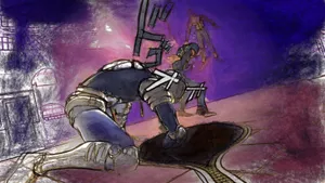 Stylish Bruno Bucciarati In Action Wallpaper