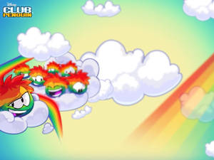 Stylish Club Penguin Digital Art Wallpaper