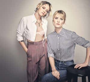 Stylish Duo Portrait Wallpaper