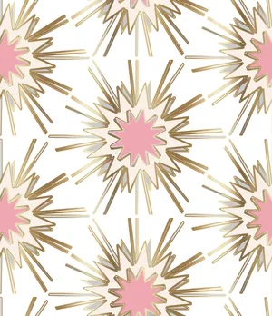 Stylish Elegance Of Pink And Gold Wallpaper