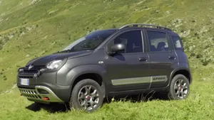 Stylish Fiat Panda On The Road Wallpaper