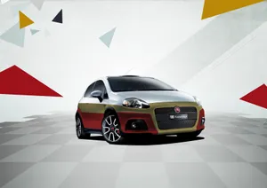 Stylish Fiat Punto On The Road Wallpaper