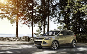 Stylish Ford Escape On Scenic Road Wallpaper