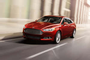 Stylish Ford Fusion On The Road Wallpaper