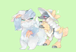 Stylish_ Furfrou_ Pair_ Illustration Wallpaper