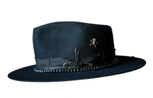 Stylish Hat Hanging On A Hook In A Store Wallpaper