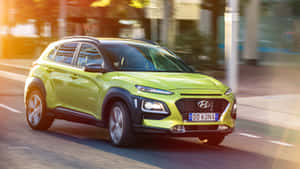 Stylish Hyundai Kona On The Road Wallpaper