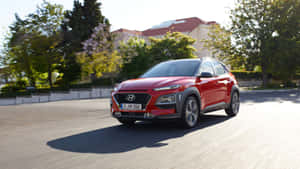 Stylish Hyundai Kona On The Road Wallpaper