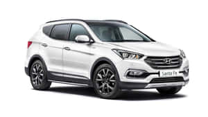 Stylish Hyundai Santa Fe On The Road Wallpaper