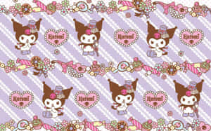 Stylish Kuromi Pattern Wallpaper Wallpaper