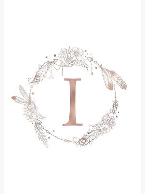 Stylish Letter I In White Wallpaper