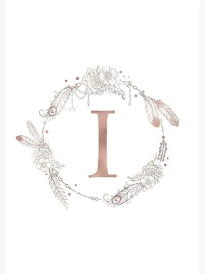 Stylish Letter I In White Wallpaper