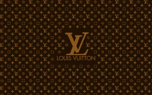 Stylish Louis Vuitton Monogram Pattern Desktop Wallpaper