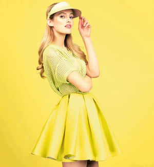 Stylish Outfit In Vibrant Yellow Wallpaper