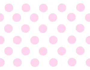 Stylish Pink And White Polka Dot Pattern Wallpaper