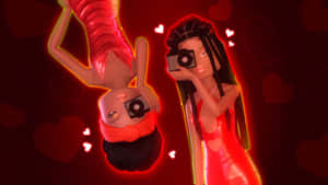 Stylish Red Dress Moments Wallpaper