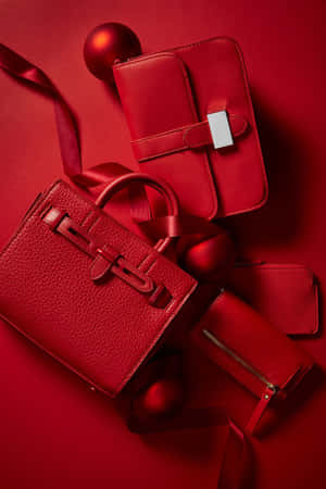 Stylish Red Handbag For Every Occasion Wallpaper
