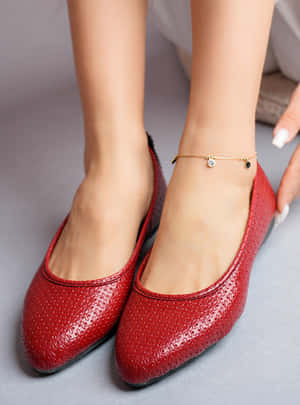 Stylish Red High Heels Wallpaper