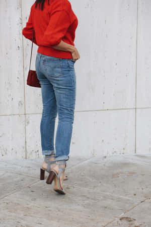 Stylish Red Sweater On A Hanger Wallpaper