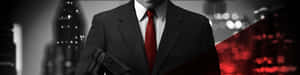 Stylish Red Tie On A Dark Background Wallpaper