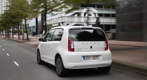 Stylish Skoda Citigo In Urban Environment Wallpaper