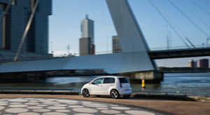 Stylish Skoda Citigo In Urban Landscape Wallpaper