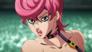 Stylish Trish Una From Jojo's Bizarre Adventure Posing With Spice Girl Stand Wallpaper