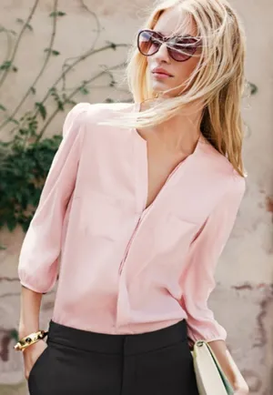 Stylish Woman In Pink Fashion Outfit Wallpaper