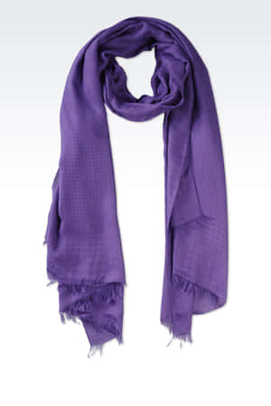 Stylishly Wrap Up In A Purple Scarf Wallpaper