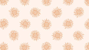 Stylistic Sun Beige Aesthetic Laptop Wallpaper