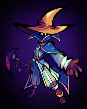 Stylized Final Fantasy Black Mage Art Wallpaper