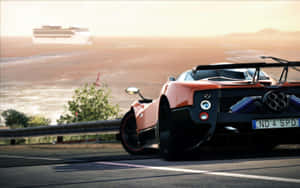 Stylized Image Of Pagani Zonda F Super Sports Car Wallpaper