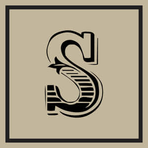 Stylized Letter S Art Deco Design Wallpaper