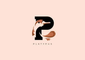 Stylized Platypus Letter P Design Wallpaper