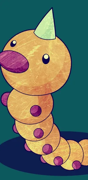 Stylized Weedle Artwork Wallpaper